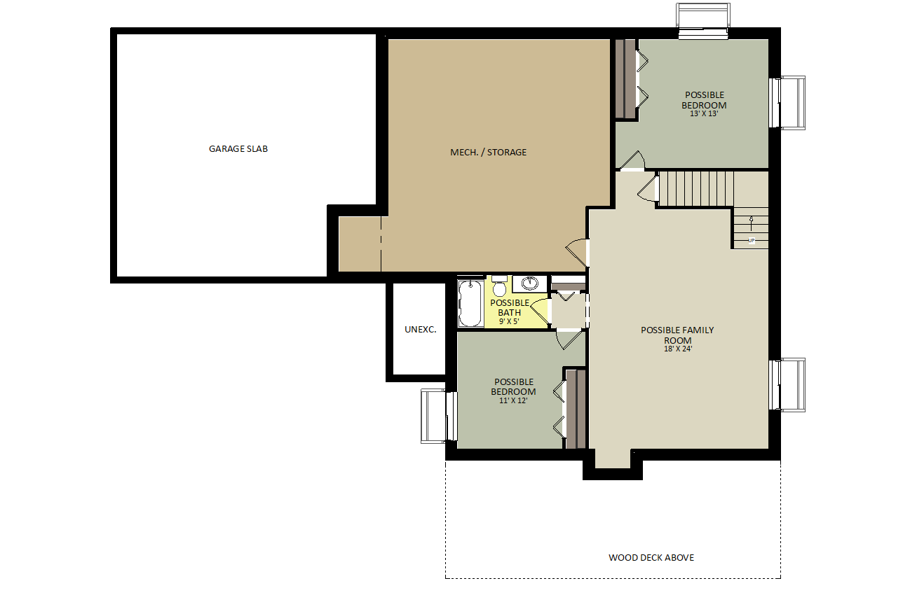 Mosinee Meadows ILower Level Floor Plan